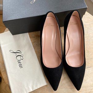 NWT J. Crew Elsie Pumps in Black Suede